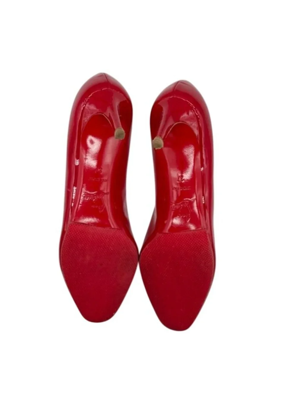 Christian Louboutin Coquelicot Patent Leather Basico 70 Heels Size 37
